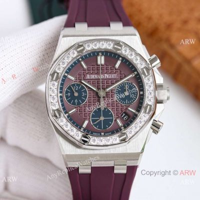 Super Clone Audemars Piguet Royal Oak Offshore Chronograph Ladies watch Puper Dial